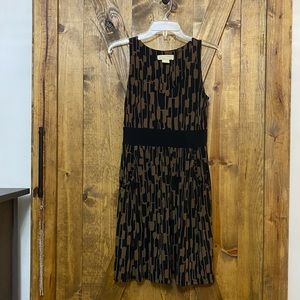 Michael Kors Black & Brown Sleeveless Dress